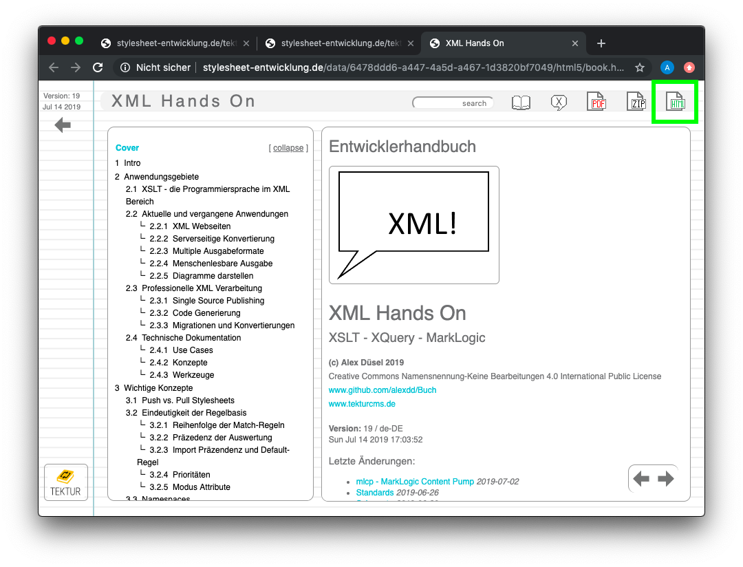 HTML Format Selection