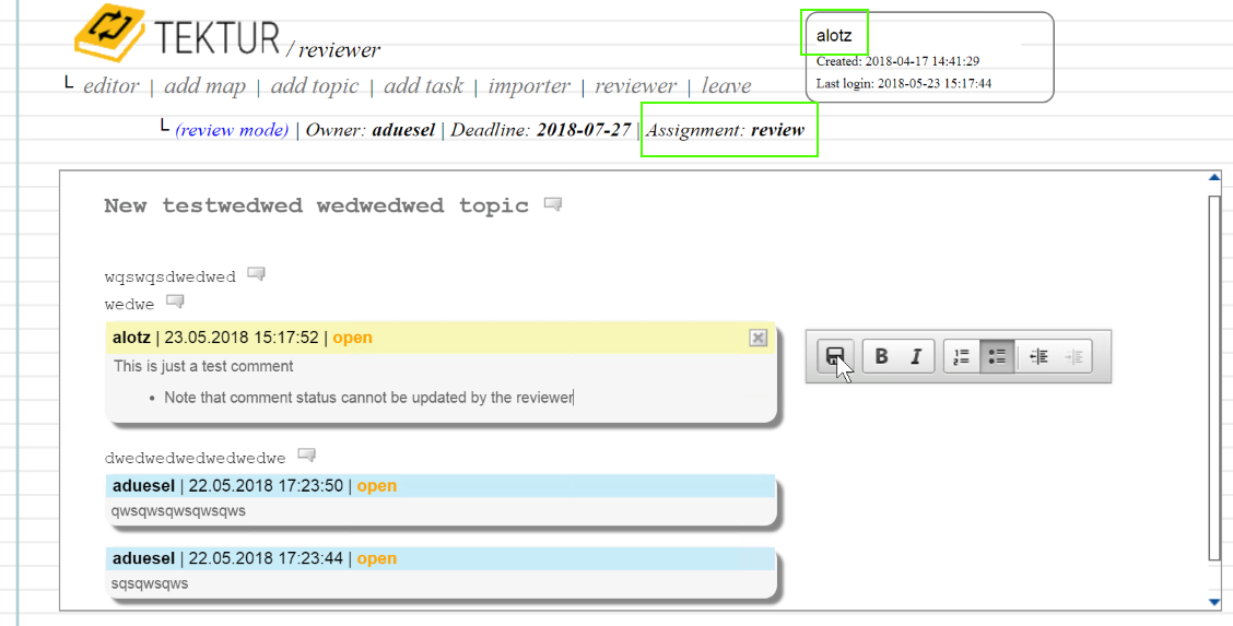 Comment State 1