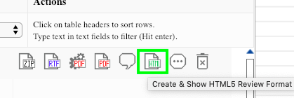 Create HTML
