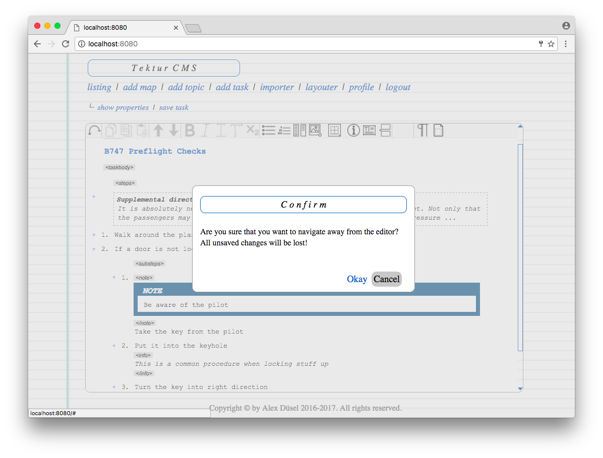 Editor Confirm Dialog